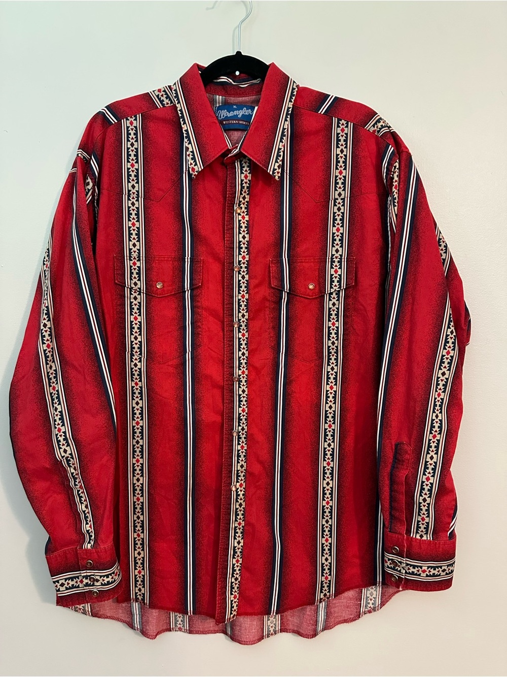 Vintage 90’s Men’s Wrangler Brushpopper with Pearl Snaps Size XL